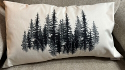 Black Tree Pillow